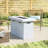 Outdoor Fire Pit Table, 25" X 42", Concrete Material, Weather , Adjustable Flame Decoration Garden Height 42" Width, Concrete, ,
