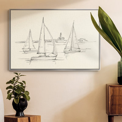 «Coastal Contour S Croquis II», peinture sur toile encadrée
