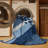 Machine Washable Tomohon Halloween Candy Bowl Modern Abstract Rug in Gray – Navy Binding-300319479