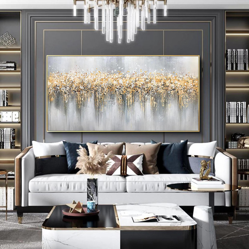 " Wonder ", Gold Canvas, 48" H x 71" W x 2" D
