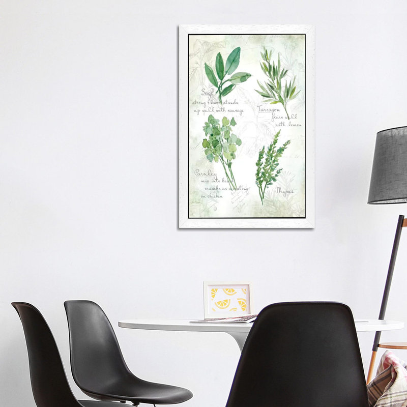 Fresh Herbs II by Carol Robinson - Floater Frame Print on Canvas, White, 66.04 cm H x 45.72 cm W
