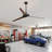 70" Modern Large Propeller LED Ceiling Fan With Light And Remote Control, Double-Sided Blades, 8-Speed Reversible DC Motor