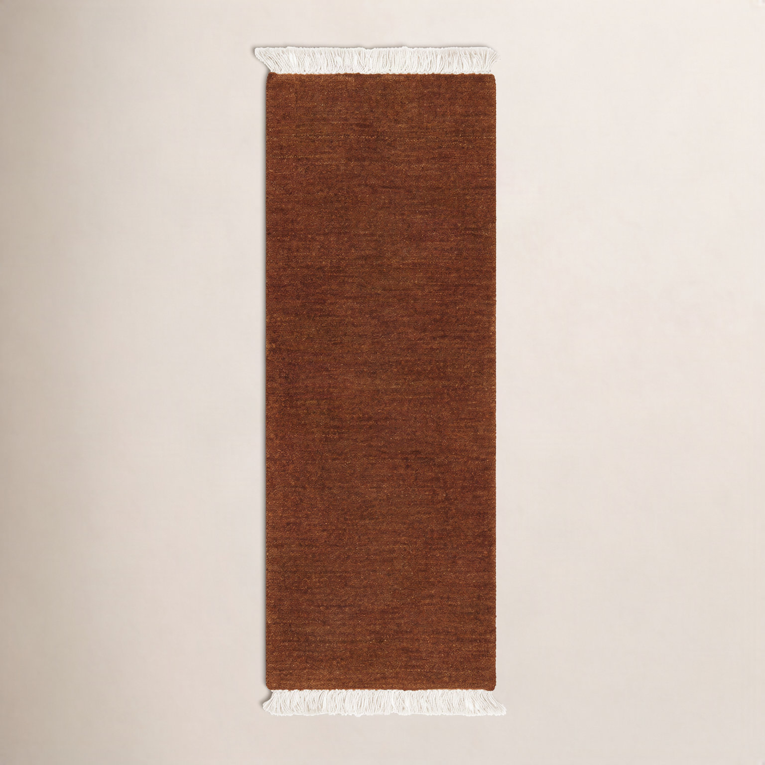 Clio Hand-Woven Gray Wool Rug, Runner 2'6" x 8'