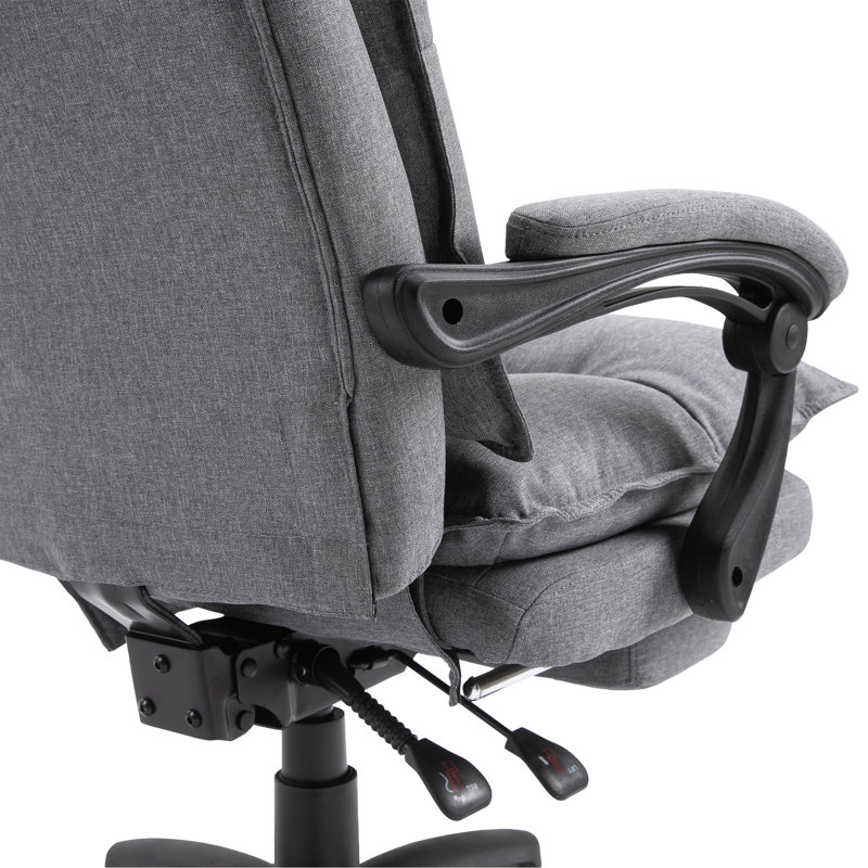 Adjustable Swivel Office Chair With Reclining Function And Footrest For Ultimate Comfort And Productivity.