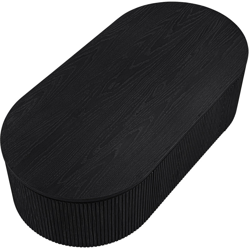 Table basse Gholson, H 15 po x L 52 po x l 26 po, Noir, noir, noir, noir