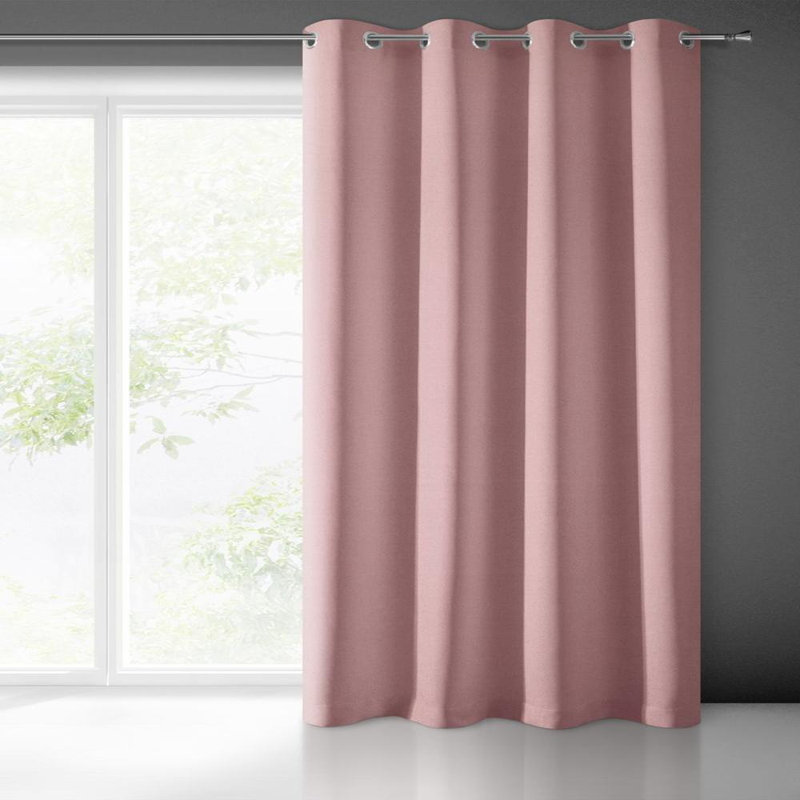 Curtain Ada Eyelet Blackout Curtain, Light Pink
