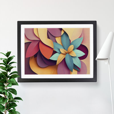Attractive Abstract Flowers - Framed Print