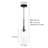 Burlington 1-Light Modern Dimmable Single Pendant Light in Matte Black with Clear Glass Shade