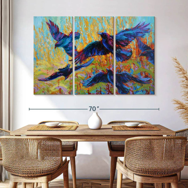 Brampt Crows III, 42" H x 65" W