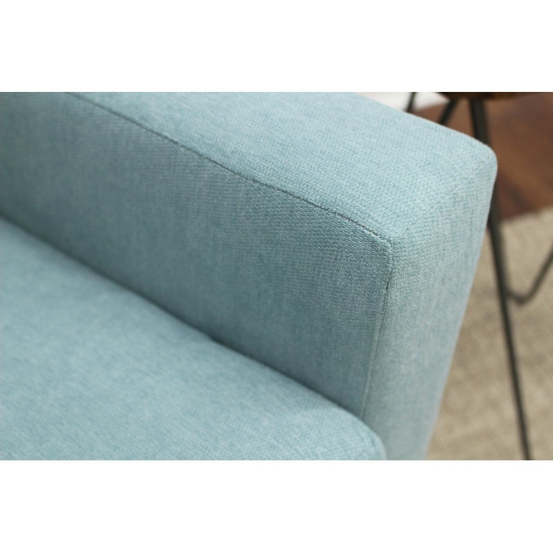 Donham Upholstered Accent Chair, Toulan Ice Blue Twill