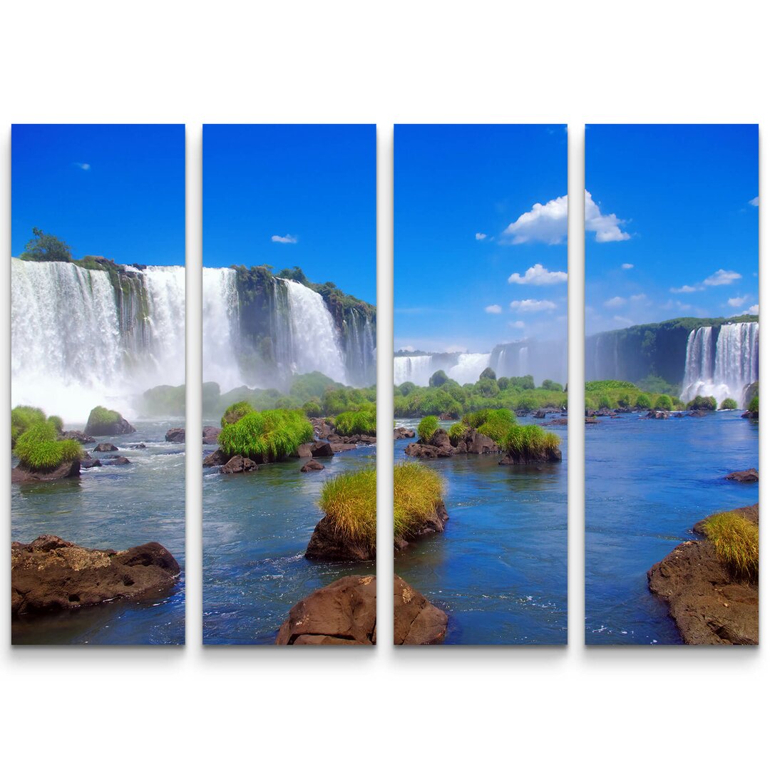 4-tlg. Leinwandbilder-Set Iguazu-Wasserfälle - Brasilien