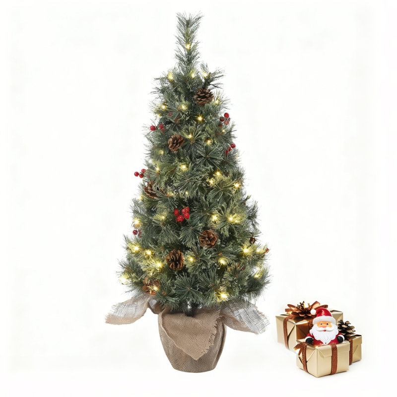 7.6' H Lighted Artificial Christmas Tree