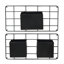 20"L Black Metal Vertical Wall Planters, Planter Stands (KD)