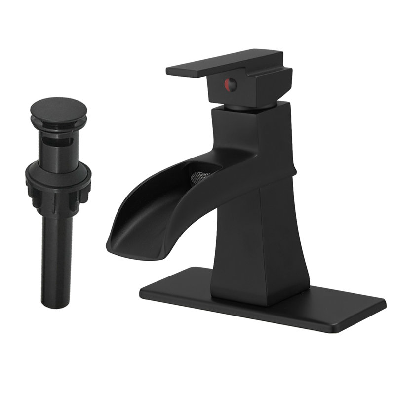 Single-Hole Bathroom Faucet, Matte Black