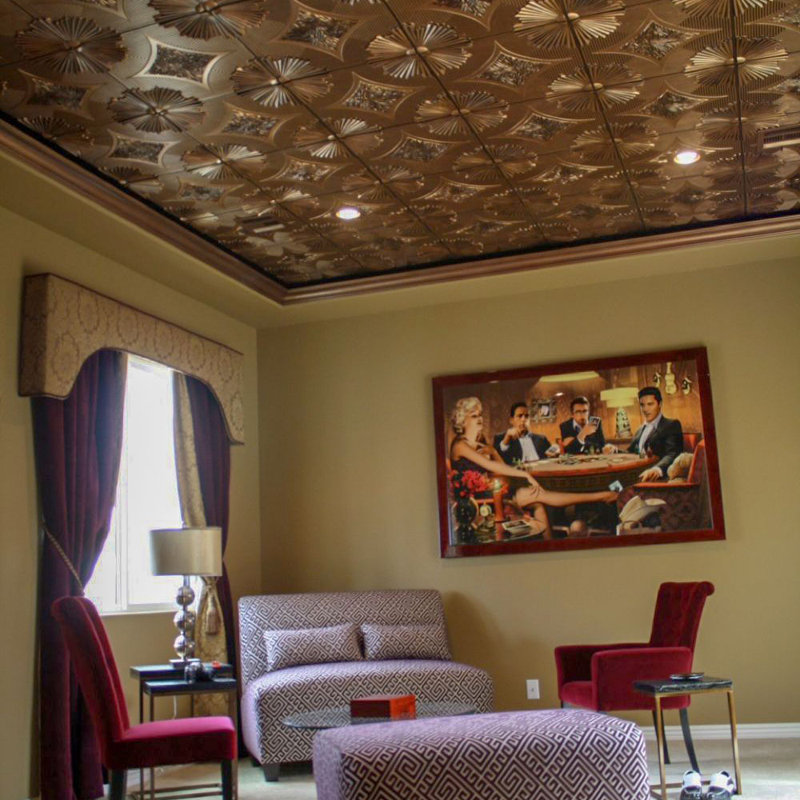 Sunset Boulevard X 2 pi Tuile de plafond à poser ou à coller, Cuivre antique