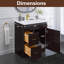 Base de meuble-lavabo de salle de bain 30 po avec armoire à tiroirs en espresso