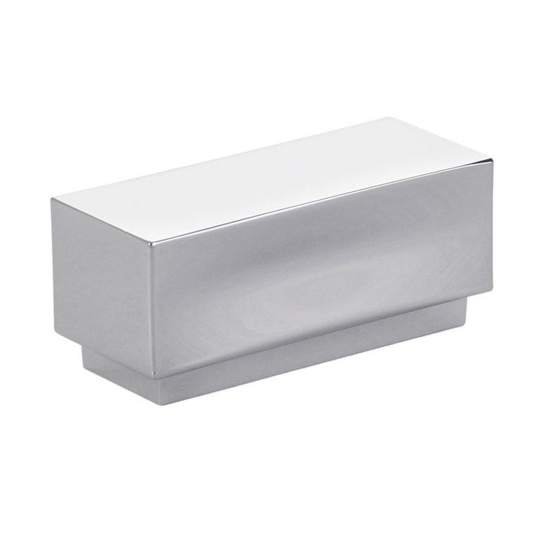 Urban Modern 2" Rectangular Cabinet Knob, Polished Chrome