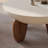 Curva Round Coffee Table With Wood Legs-1033277261