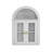 Wall Mounted Arched Cabinet With Glass Doors-1197676658