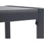 Banc d'extérieur pour jardin de jardin, banc de jardin sans dossier, structure en métal gris