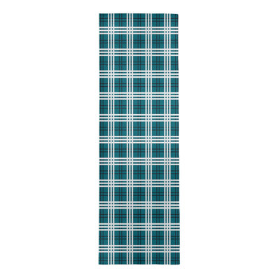Tapis bleu sarcelle écossais