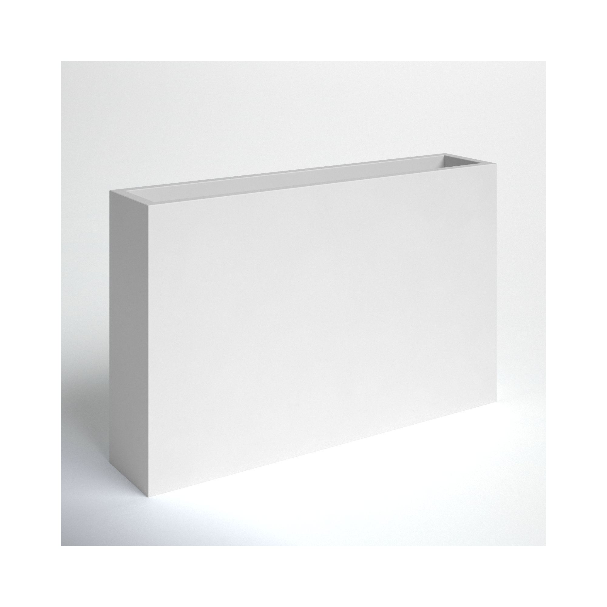 Connoisseur Handmade Planter Box, 30" H x 48" W x 12" D, White