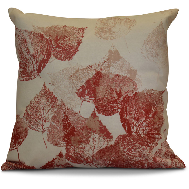 Housse et housse pour coussin carré, H 16 po x l 16 po x P 6 po, Rouge