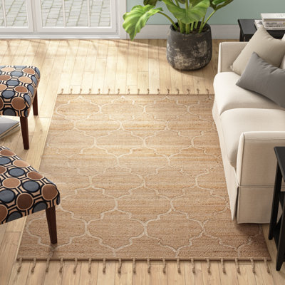 Digirolamo Natural Fiber Hand Woven Jute Solid Color Rug