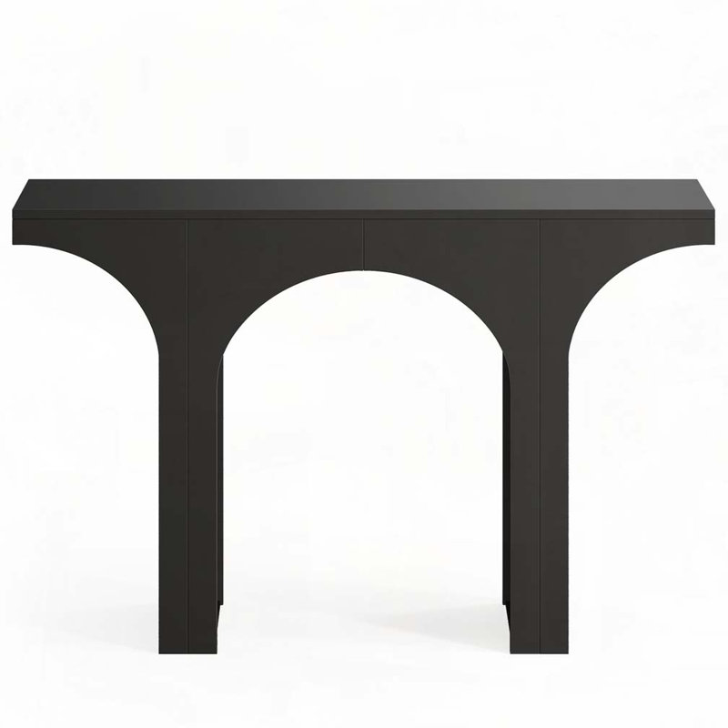 Modern Console Table, 47-Inch Arched Console Table for Entryway, Black