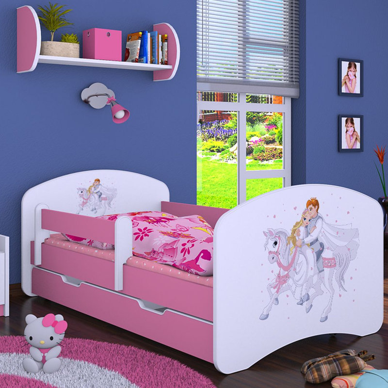Didion Cabin Bed Themed Beds with Storage Included, Pink