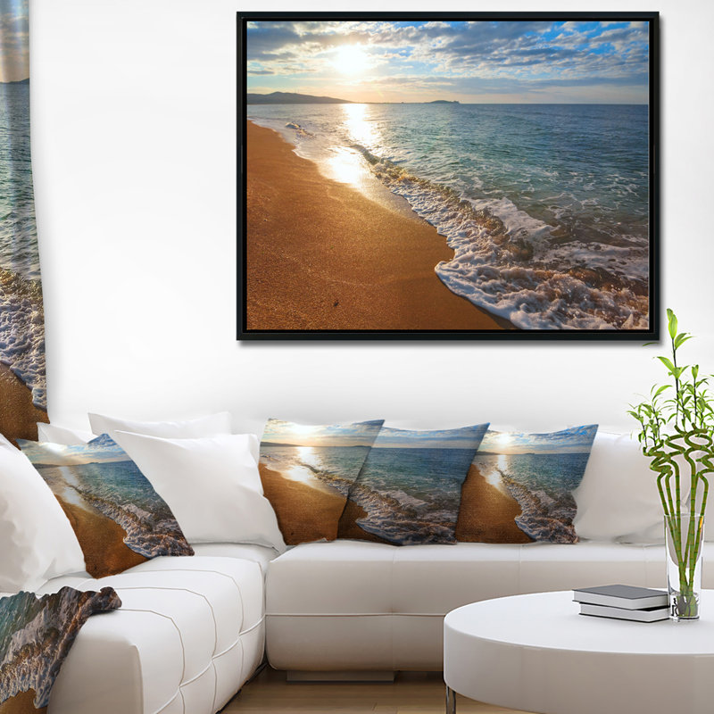 «Permay Gili Island Tropical Beach», reproduction, H 30 po x l 40 po x P 1,5 po, Toile avec cadre flottant