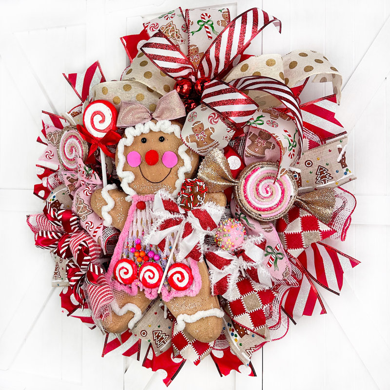 Couronne de Noël 20 po Sweet Gingerbread