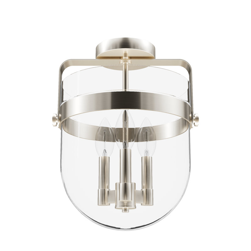Longe Glass Semi Flush Mount, Alturas Gold