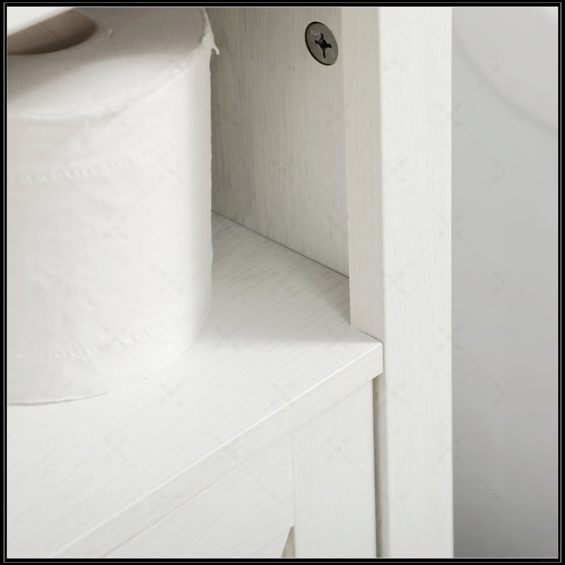 Armoire de salle de bain sous le lavabo Farmhouse avec portes doubles, tablettes de rangement et conception en forme de U pour une meilleure efficacité, blanc