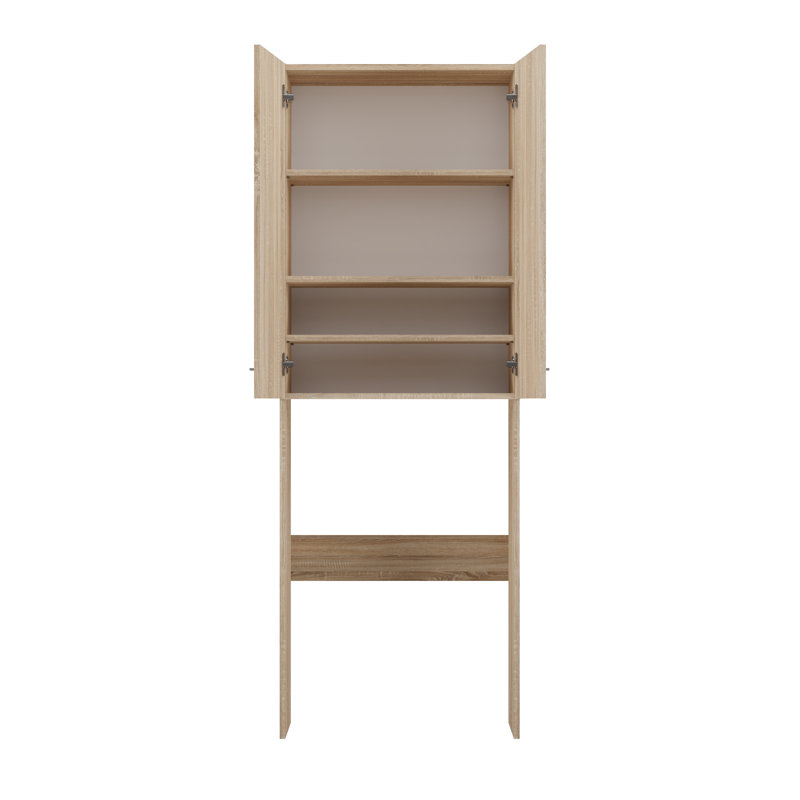 Evghenia 64Cm W x 180Cm H x 30Cm D Free Standing Bathroom Cabinet, Natural