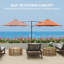 Outsunny 2.5M Offset Roma Patio Umbrella W/ 360-Degree Rotation-365980344