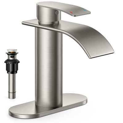 Single-Hole Single-handle Bathroom Faucet with Drain Assembly