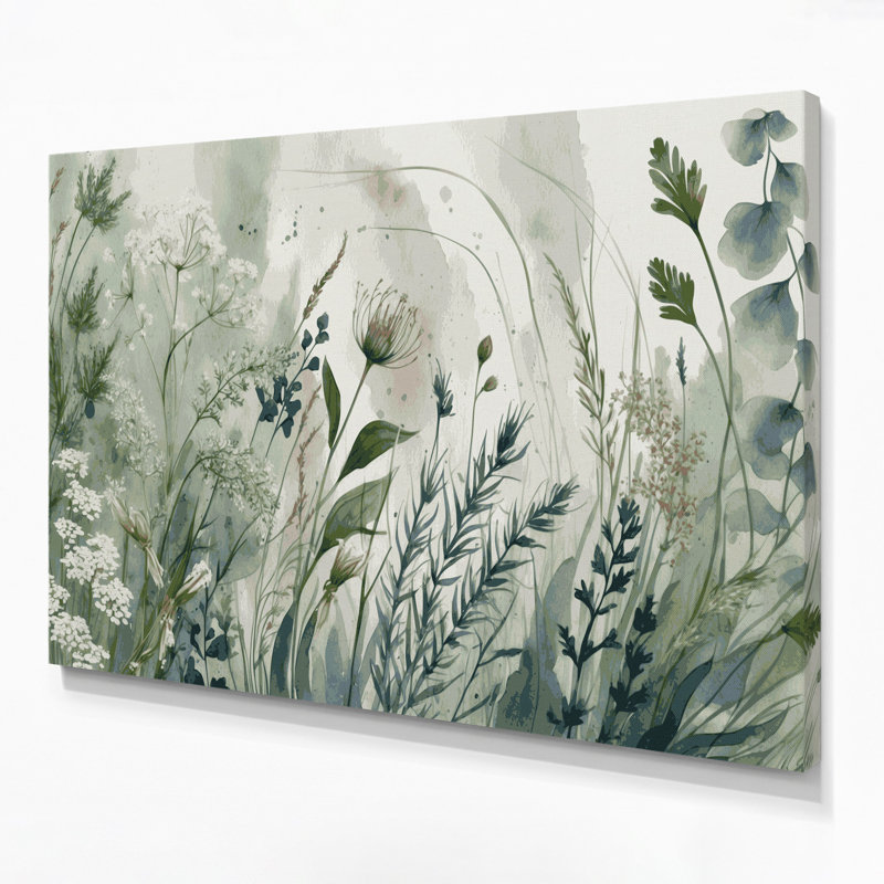 «Botanical Scandinavian Botanical Prints», art mural sur toile brune, H 11 po x l 14 po