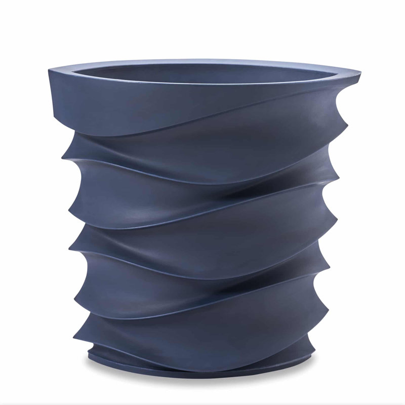 Modern Eye Unique Large Flowerpot, Midnight Blue