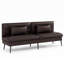 Canapé-lit convertible futon, 69 po Futon canapé-lit, canapé-lit multifonctionnel avec 2 coussins et coussins de dossier, canapé-lit ajustable à 5 positions pour petit salon dans un dortoir,-739263121