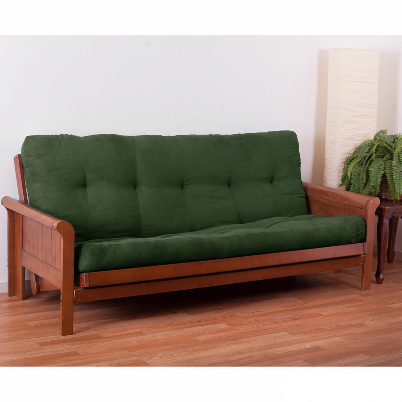 Matelas de futon en mousse Abe, 10", Double, Vert forêt