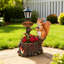 Jardinières en résine multifonctionnelles, décor de lanterne écureuil rustique pour la maison