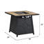 Table de foyer d'extérieur au propane de 28 pouces avec couvercle imperméable 40 000 po, brun, + fer à repasser, assemblage facile, table à gaz avec allumage automatique pour l'extérieur, bureau de carrelage, coin détente-1110581544