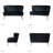 Euclid 47" Velvet 2-Seat Armless Loveseat-891959010