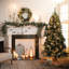 Arbre de Noël artificiel illuminé 6,5 pi, vert