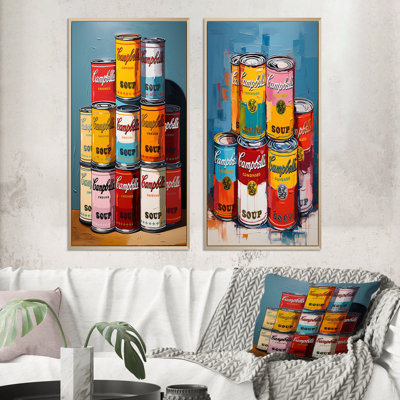 «Pop Art Campbells Soup», 2 pièces