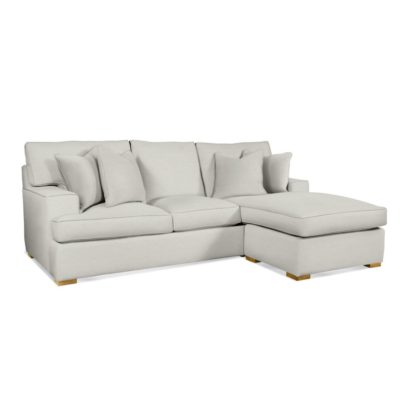 Sadie 97" Wide Reversible Sofa & Chaise with Ottoman, Honey Finish, Kensington Spa; 0611-56
