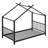 Metal House Platform Bed-535125242