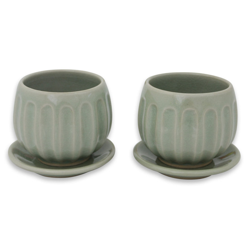 Tasse à thé et soucoupe en céramique thaï Étienne