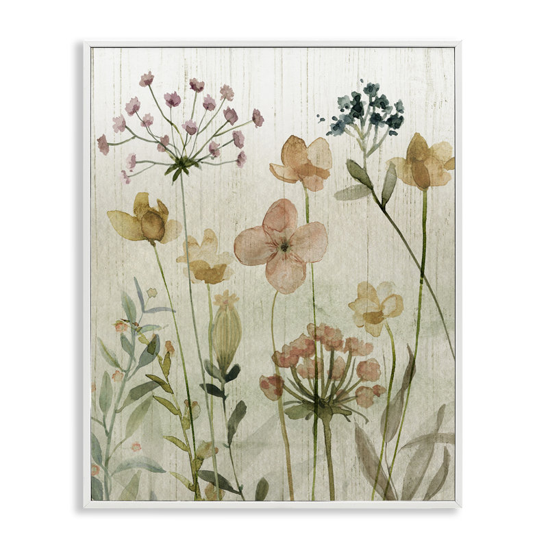 Fleurs de campagne rustiques douces, estampe numérique, conception de Livi Finn, H 14 po x l 11 po
